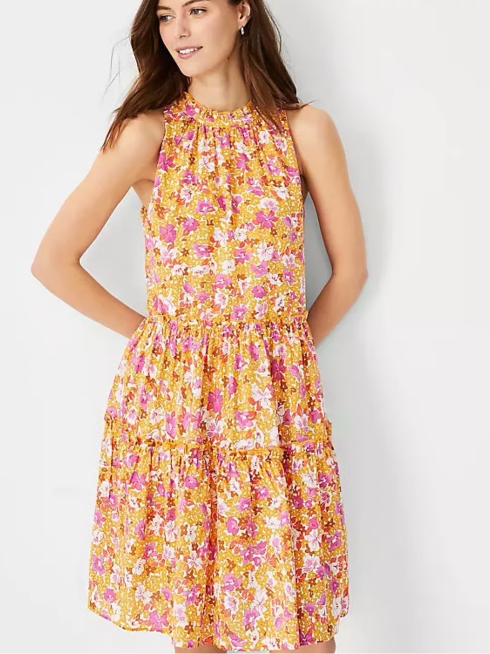 Ann Taylor Floral Tiered Shift
Dress